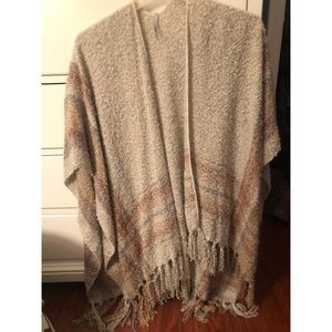 Charlotte Russe super soft poncho shall sweater